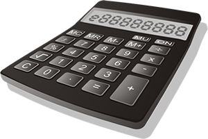 This is a picture of a calculator for decorativeness on the page.